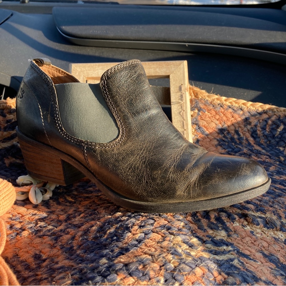 Josef Seibel Daphne Sz 38 Leather Slip On Boots Olive?